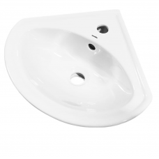 Раковина подвесная угловая Sanita Веер 40 WB.CR/Veer/23-C/WHT.G/S1 белая